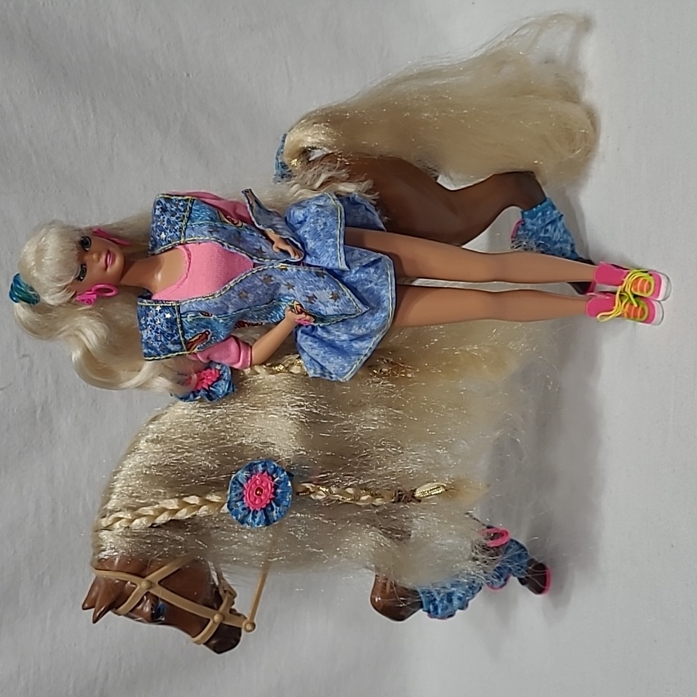 Barbie Doll Year 1991 All American Doll with Star Stepper Horse #3712